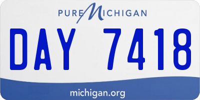 MI license plate DAY7418