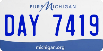 MI license plate DAY7419