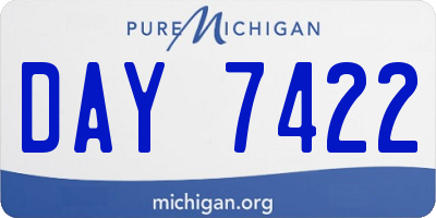 MI license plate DAY7422