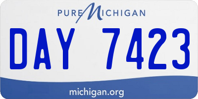 MI license plate DAY7423
