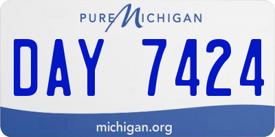 MI license plate DAY7424