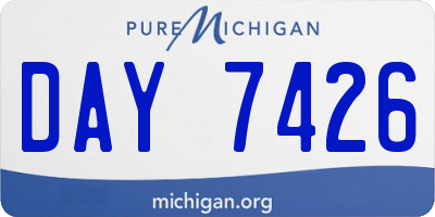 MI license plate DAY7426