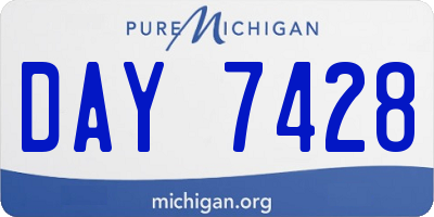 MI license plate DAY7428