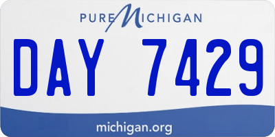 MI license plate DAY7429