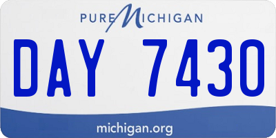 MI license plate DAY7430