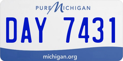MI license plate DAY7431