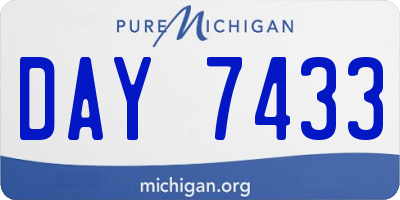 MI license plate DAY7433