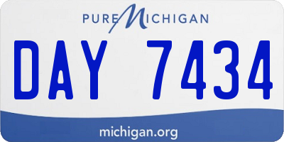 MI license plate DAY7434