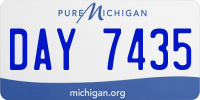 MI license plate DAY7435