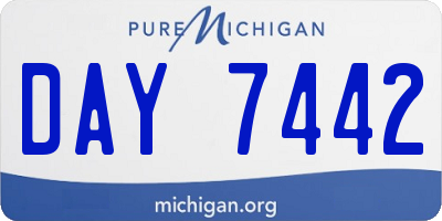 MI license plate DAY7442