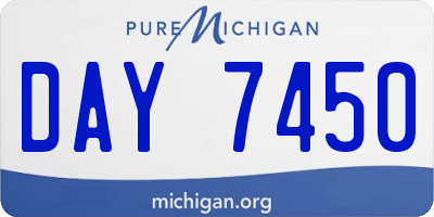 MI license plate DAY7450
