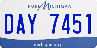 MI license plate DAY7451