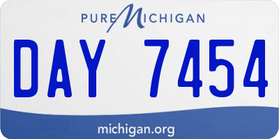 MI license plate DAY7454