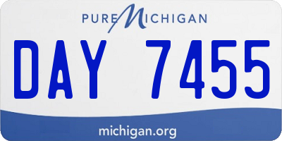 MI license plate DAY7455