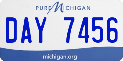 MI license plate DAY7456