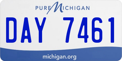 MI license plate DAY7461