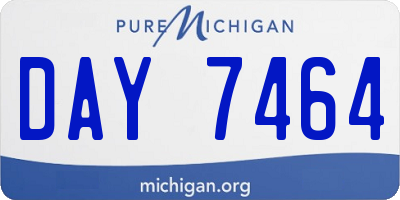MI license plate DAY7464