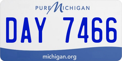 MI license plate DAY7466