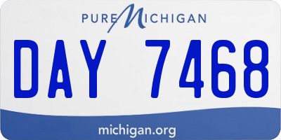 MI license plate DAY7468