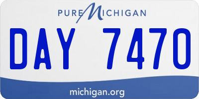 MI license plate DAY7470