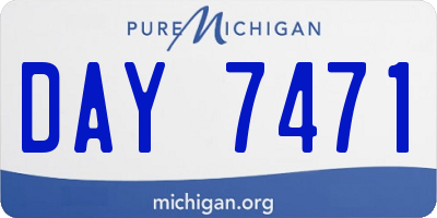 MI license plate DAY7471