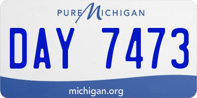 MI license plate DAY7473