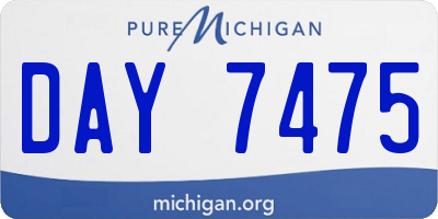 MI license plate DAY7475