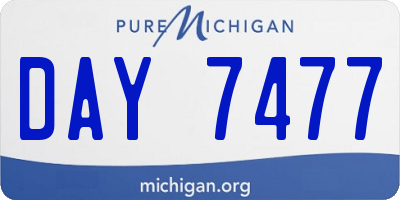 MI license plate DAY7477