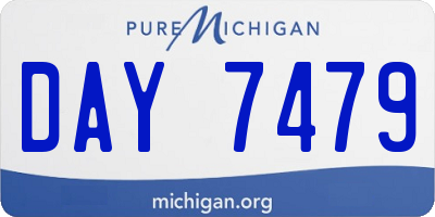 MI license plate DAY7479