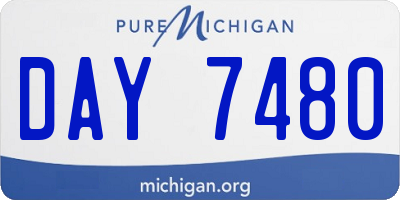 MI license plate DAY7480