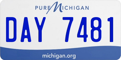 MI license plate DAY7481