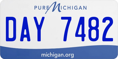 MI license plate DAY7482