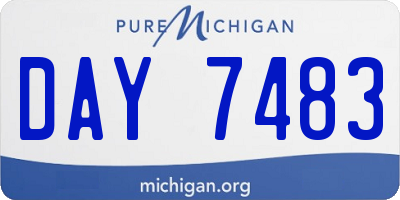 MI license plate DAY7483