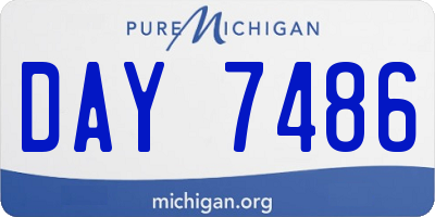 MI license plate DAY7486