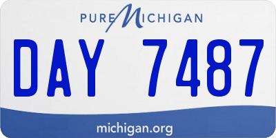 MI license plate DAY7487