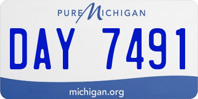 MI license plate DAY7491