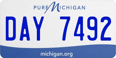 MI license plate DAY7492
