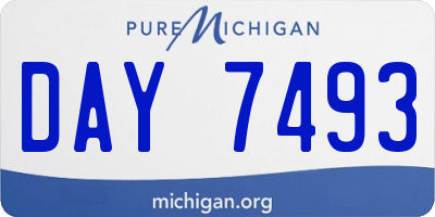 MI license plate DAY7493