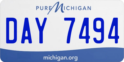 MI license plate DAY7494