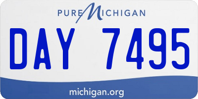MI license plate DAY7495