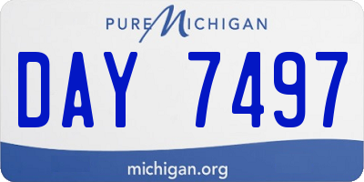 MI license plate DAY7497