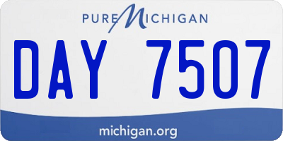 MI license plate DAY7507