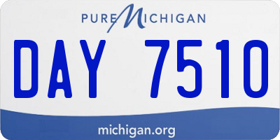MI license plate DAY7510