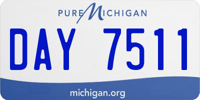 MI license plate DAY7511