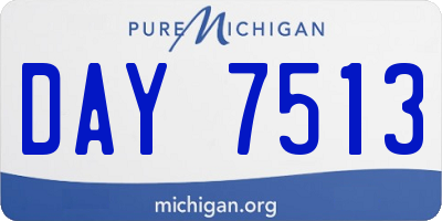 MI license plate DAY7513