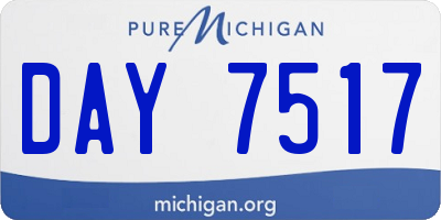 MI license plate DAY7517