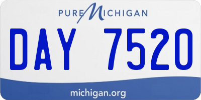 MI license plate DAY7520