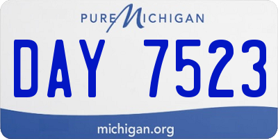 MI license plate DAY7523