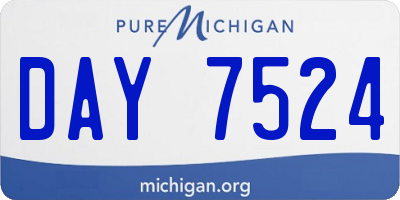MI license plate DAY7524
