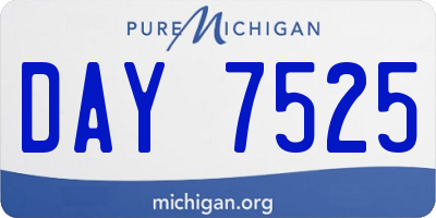 MI license plate DAY7525